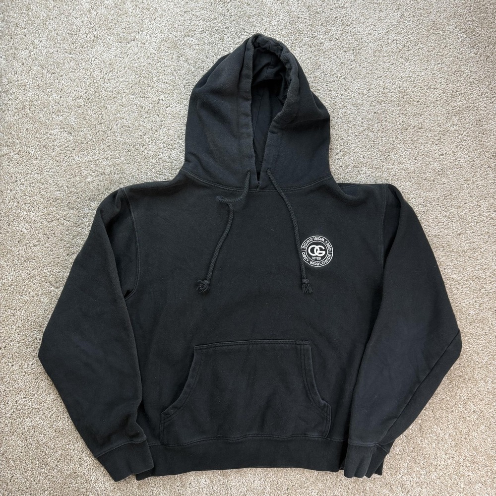 Obey Hoodie Womens Large Black Fleece Pullover Worldwide Propaganda Sweatshirt